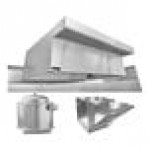 Halifax BRPHO1048 Type 1 Commercial Kitchen Hood with BRP Makeup Air (Hood Only) - 10' x 48