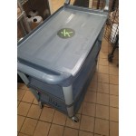 Rubbermaid® FG409100GRAY Xtra Gray 300 lb. Three Shelf Utility Cart / Bus Cart 40 Rubbermaid® FG409100GRAY Xtra Gray 300 lb. Three Shelf Utility Cart / Bus Cart 40