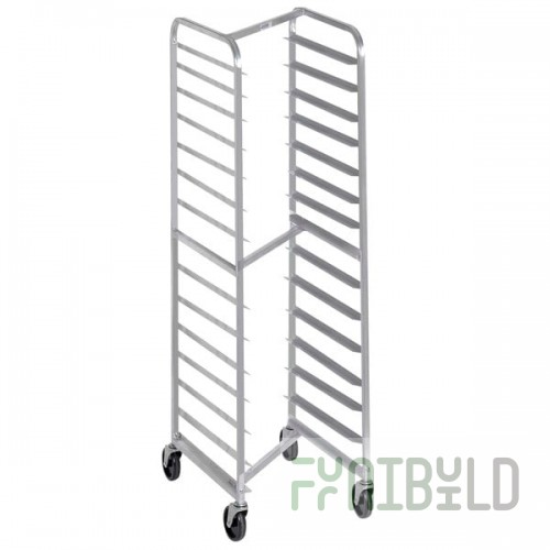 Channel 402SN 15 Pan End Load Stainless Steel Nesting Bun / Sheet Pan Rack - Assembled