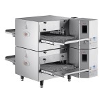 Cooking Performance Group ICOE-32-K2D Double Stacked Countertop Impinger Electric Conveyor Oven with 32