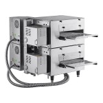 Cooking Performance Group ICOE-32-K2D Double Stacked Countertop Impinger Electric Conveyor Oven with 32