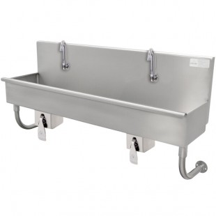 Advance Tabco 19-18-80KV 16-Gauge Multi-Station Hand Sink with 8 Advance Tabco 19-18-80KV 16-Gauge Multi-Station Hand Sink with 8