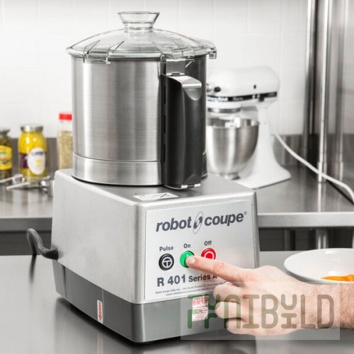 Robot Coupe R401B 4.7 Qt. / 4.5 Liter Stainless Steel Batch Bowl Food Processor - 1 1/2 hp