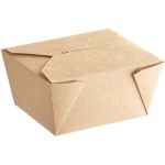 Choice Kraft Microwavable Folded Paper #1 Take-Out Customizable Container 4 3/8