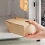 Choice Kraft Microwavable Folded Paper #1 Take-Out Customizable Container 4 3/8
