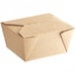Choice Kraft Microwavable Folded Paper #1 Take-Out Customizable Container 4 3/8