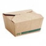 Choice Kraft Microwavable Folded Paper #1 Take-Out Customizable Container 4 3/8