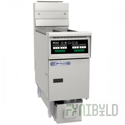 Pitco® SSHLV14T-C/FD 34 lb. Solstice Supreme Liquid Propane Low Volume Oil Split Pot Fryer with Intellifry Computer Controls and Filter Drawer - 75,000 BTU