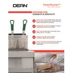 Dean by Frymaster PowerRunner 2FPRG50T 2 Unit Liquid Propane Floor Fryer with (2) 50 lb. Frypots and Built-in Filtration