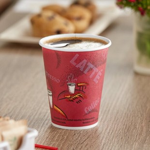 Solo 8 oz. Bistro Single-Sided Poly Paper Hot Cup - 1,000/Case Solo 8 oz. Bistro Single-Sided Poly Paper Hot Cup - 1,000/Case