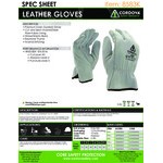 Cordova Premium Grain Goatskin Driver's Gloves with Glass Fiber Lining - Vendpacked - Large - Pair