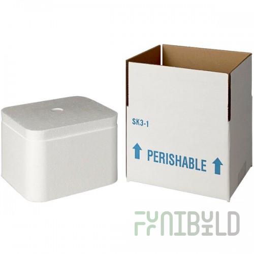 Insulated Shipping Box with Foam Cooler 5 1/2