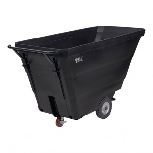 Royal Basket Trucks R10-RGX-TUT-5R1P 1 Cu. Yd. Black Utility-Duty Tilt Truck - 850 lb. Capacity