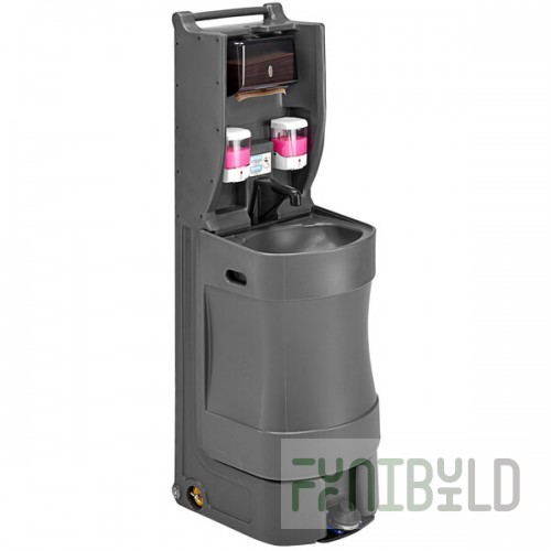 Cambro MHWS18PER100 Gray Customizable 18 Gallon Mobile Handwash Station