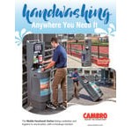 Cambro MHWS18PER100 Gray Customizable 18 Gallon Mobile Handwash Station Cambro MHWS18PER100 Gray Customizable 18 Gallon Mobile Handwash Station