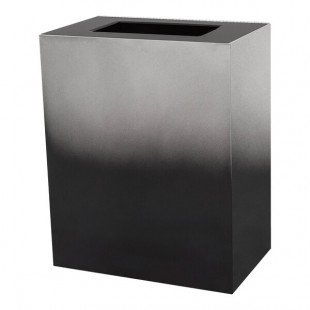 Ex-Cell Kaiser Gradience Collection RC-GRD1 ONYX 33 Gallon Onyx Steel Rectangular Single-Stream Trash Can Ex-Cell Kaiser Gradience Collection RC-GRD1 ONYX 33 Gallon Onyx Steel Rectangular Single-Stream Trash Can