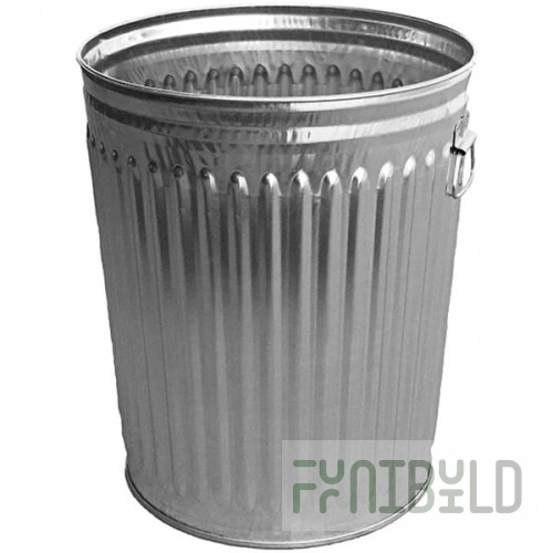Witt Industries WCD24C 24 Gallon Galvanized Steel Light-Duty Outdoor Commercial Trash Can
