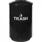 Ex-Cell Kaiser Arena 51 Series ARENA-51 R 51 Gallon Blue Steel Customizable Outdoor Recycling Receptacle with Dome Top
