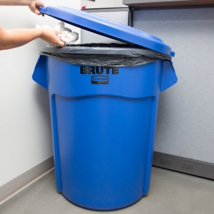 Rubbermaid® BRUTE 55 Gallon Blue Round Trash Can and Lid Rubbermaid® BRUTE 55 Gallon Blue Round Trash Can and Lid