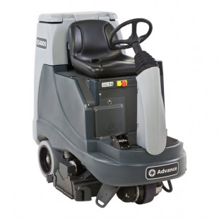 Advance ES4000 56344201 Ride-On Total Carpet Care System with (4) 420 Ah Wet Batteries, Shelf Charger, and Brushes - 28 Gallon Advance ES4000 56344201 Ride-On Total Carpet Care System with (4) 420 Ah Wet Batteries, Shelf Charger, and Brushes - 28 Gallon