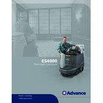 Advance ES4000 56344201 Ride-On Total Carpet Care System with (4) 420 Ah Wet Batteries, Shelf Charger, and Brushes - 28 Gallon