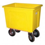 Wesco Industrial Products 272545 4 Bushel / 32 Gallon Red Polyethylene Box Truck with 8 Wesco Industrial Products 272545 4 Bushel / 32 Gallon Red Polyethylene Box Truck with 8