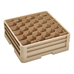 Vollrath CR12HH Traex® Rack Max 30 Compartment Beige Full-Size Closed Wall 6 3/8