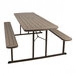 National Public Seating BMPT Series 6' Brown Folding Picnic Table with Brown Frame National Public Seating BMPT Series 6' Brown Folding Picnic Table with Brown Frame