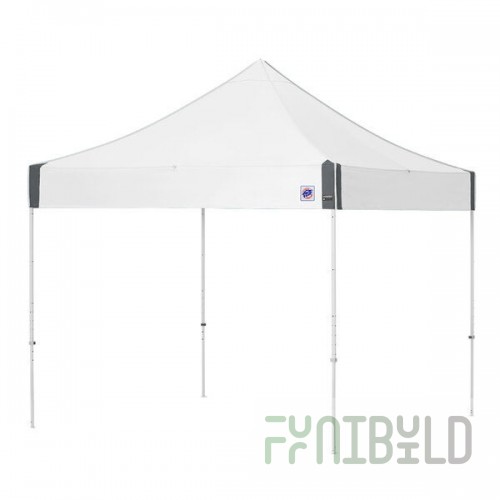 E-Z Up EP3STL10KFWHTWH Enterprise Instant Shelter 10' x 10' White Canopy with White Frame
