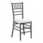 Lancaster Table & Seating Black Wood Chiavari Chair with Black Cushion Lancaster Table & Seating Black Wood Chiavari Chair with Black Cushion
