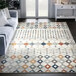 Abani Casa Collection 4' x 6' Multicolor Moroccan Area Rug