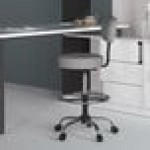 Boss B16245-GY Caressoft Gray Vinyl Medical / Drafting Stool with Back Cushion Boss B16245-GY Caressoft Gray Vinyl Medical / Drafting Stool with Back Cushion