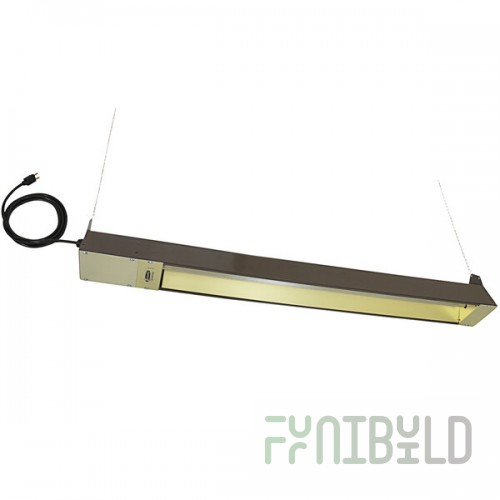 TPI OCH Series OCH-57-240VCE Brown Outdoor / Indoor Quartz Electric Infrared Heater with 6' Cord Set - 240V, 3000W