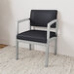 Lesro Lenox Steel Patriot Plus Black Vinyl Guest Arm Chair Lesro Lenox Steel Patriot Plus Black Vinyl Guest Arm Chair