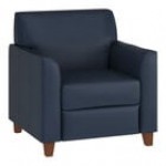 Flash Furniture BT-827-1-GY-GG Hercules Diplomat Gray Leather Chair with Wooden Feet