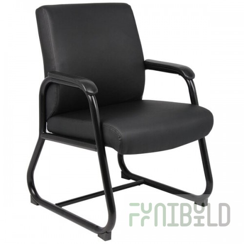 Boss B709 Black Heavy Duty Caressoft Guest Chair
