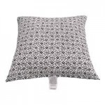 Outdoor Interiors Black Rope and Teak Swivel Chair with Sunbrella Cushions Outdoor Interiors Black Rope and Teak Swivel Chair with Sunbrella Cushions