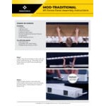 Mod-Fence Mod-Traditional 12' White Traditional Fence Starter Kit with 2 Fence Panels and 4 Post Connectors