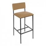 BFM Seating Meghan Black Powder-Coated Steel Customizable Side Chair with Gray Vinyl Back and Seat BFM Seating Meghan Black Powder-Coated Steel Customizable Side Chair with Gray Vinyl Back and Seat