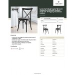 Lancaster Table & Seating Vineyard Smokey Black Wood Cross Back Chair with 1