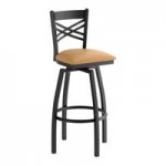 Lancaster Table & Seating Black Finish Cross Back Chair with 2 1/2