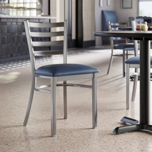 Lancaster Table & Seating Clear Coat Finish Ladder Back Chair with 2 1/2 Lancaster Table & Seating Clear Coat Finish Ladder Back Chair with 2 1/2