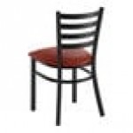 Lancaster Table & Seating Black Finish Ladder Back Chair with 2 1/2 Lancaster Table & Seating Black Finish Ladder Back Chair with 2 1/2