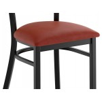 Lancaster Table & Seating Black Finish Ladder Back Chair with 2 1/2 Lancaster Table & Seating Black Finish Ladder Back Chair with 2 1/2