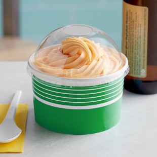 Choice 16 oz. Green Paper Frozen Yogurt / Food Cup With Dome Lid - 50/Case Choice 16 oz. Green Paper Frozen Yogurt / Food Cup With Dome Lid - 50/Case