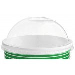 Choice 16 oz. Green Paper Frozen Yogurt / Food Cup With Dome Lid - 50/Case