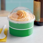 Choice 16 oz. Green Paper Frozen Yogurt / Food Cup With Dome Lid - 50/Case