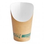Choice Medium 12 oz. Paper Scoop Cup with Hot Food Print Design - 50/Pack