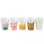 Choice Medium 12 oz. Paper Scoop Cup with Hot Food Print Design - 50/Pack