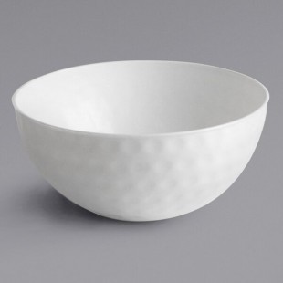 Fineline GBS675.WH Platter Pleasers 32 oz. White Small Dimpled Bowl - 24/Case